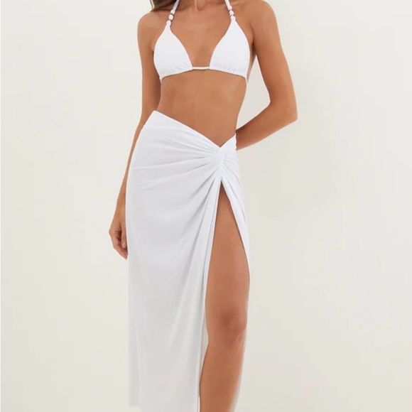KAREN MIDI SKIRT OFF WHITE - Picture 1 of 9